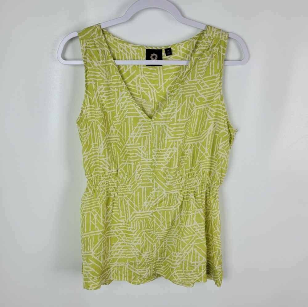 Amber Sun 100% Silk Sleeveless Top Sz M